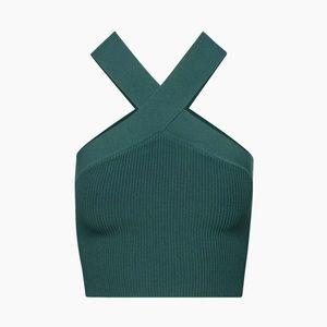 Aritzia Babaton Sculpt Knit Criss Cross Cropped Tank